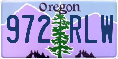 OR license plate 972RLW