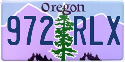 OR license plate 972RLX