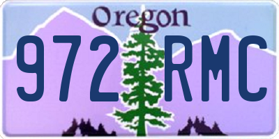 OR license plate 972RMC