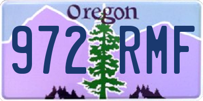 OR license plate 972RMF