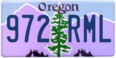 OR license plate 972RML