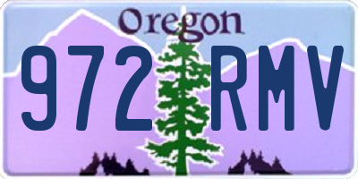 OR license plate 972RMV