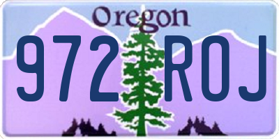 OR license plate 972ROJ
