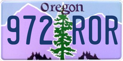 OR license plate 972ROR