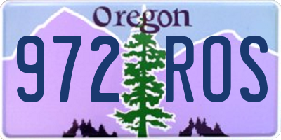 OR license plate 972ROS