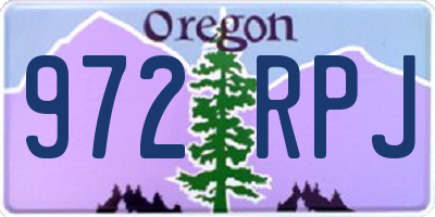 OR license plate 972RPJ