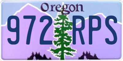 OR license plate 972RPS