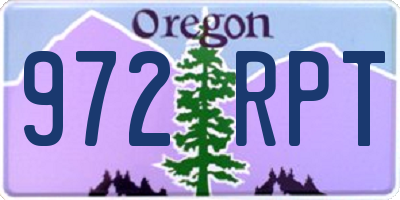 OR license plate 972RPT