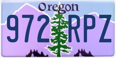 OR license plate 972RPZ