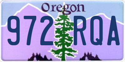 OR license plate 972RQA