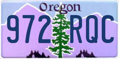 OR license plate 972RQC