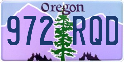 OR license plate 972RQD