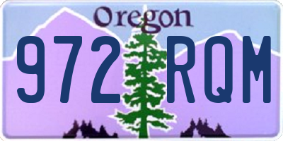 OR license plate 972RQM