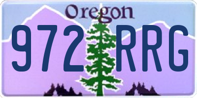 OR license plate 972RRG