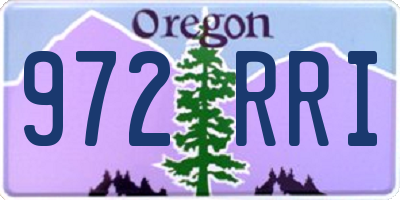 OR license plate 972RRI