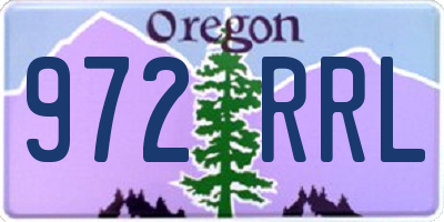 OR license plate 972RRL