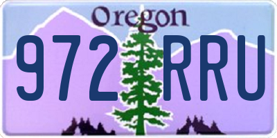 OR license plate 972RRU