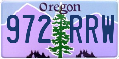OR license plate 972RRW