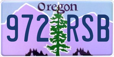 OR license plate 972RSB