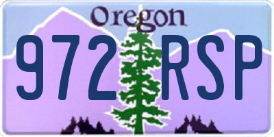 OR license plate 972RSP
