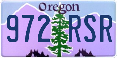 OR license plate 972RSR