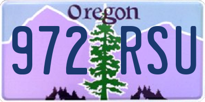 OR license plate 972RSU