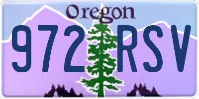 OR license plate 972RSV