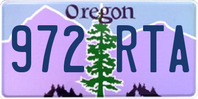 OR license plate 972RTA