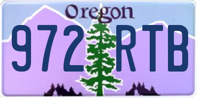 OR license plate 972RTB