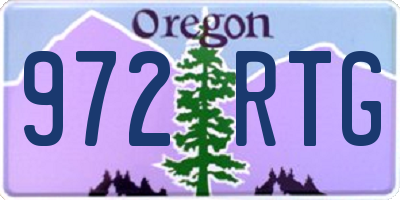 OR license plate 972RTG