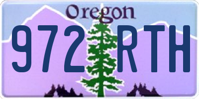 OR license plate 972RTH