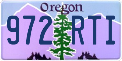 OR license plate 972RTI