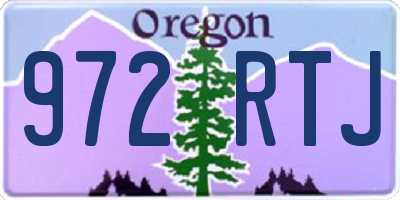 OR license plate 972RTJ