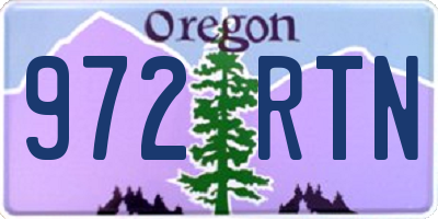 OR license plate 972RTN
