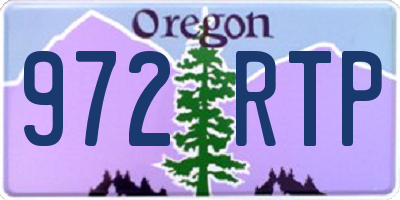 OR license plate 972RTP