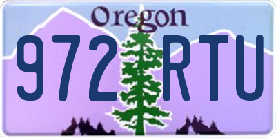 OR license plate 972RTU
