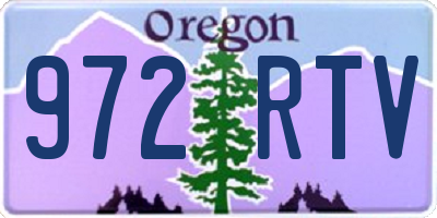 OR license plate 972RTV