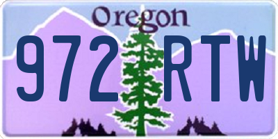 OR license plate 972RTW