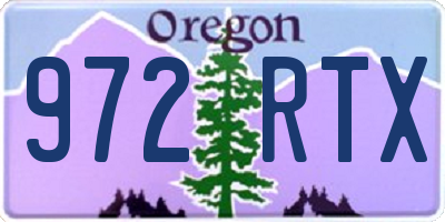 OR license plate 972RTX