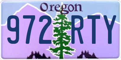OR license plate 972RTY