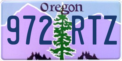 OR license plate 972RTZ