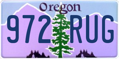 OR license plate 972RUG