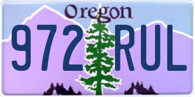 OR license plate 972RUL