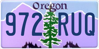 OR license plate 972RUQ
