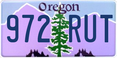 OR license plate 972RUT