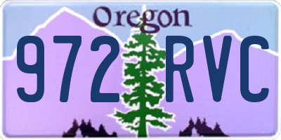 OR license plate 972RVC