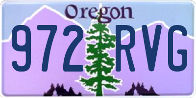 OR license plate 972RVG
