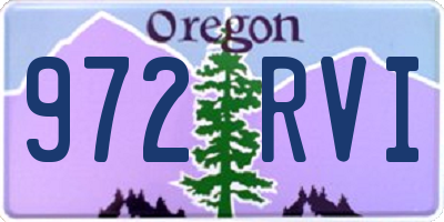 OR license plate 972RVI