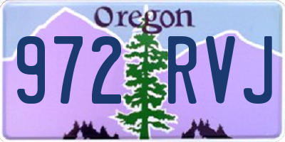 OR license plate 972RVJ