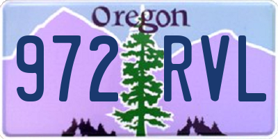 OR license plate 972RVL